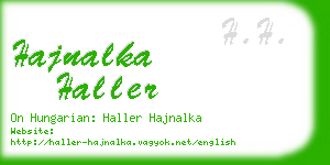 hajnalka haller business card